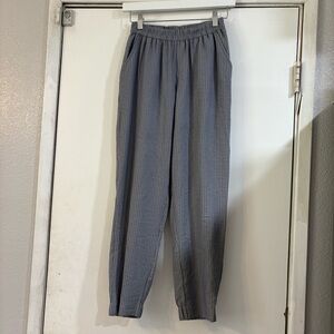 Monk & Lou Jogger Trousers Pants Straight Striped Pull On XS Beachy Coastal